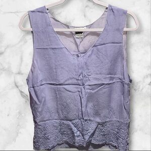 ** Johnny Was 100% Cupra Rayon Lavender Tunic